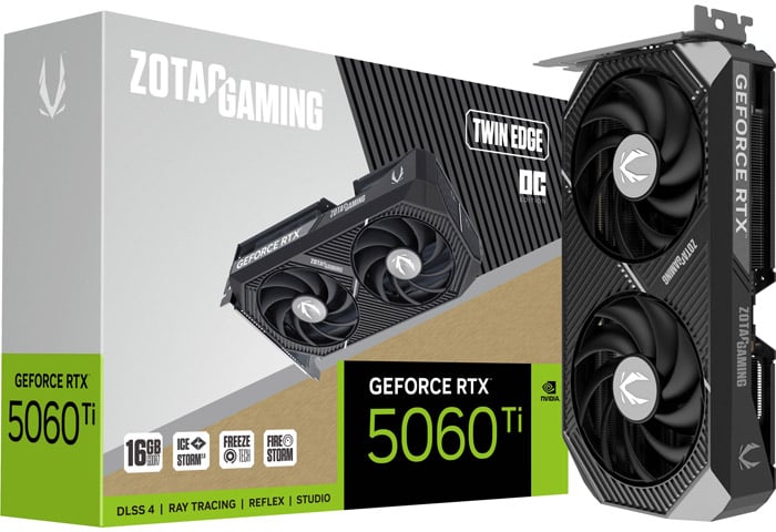 ZOTAC GAMING GeForce RTX 5060 Ti 16GB Twin Edge OC