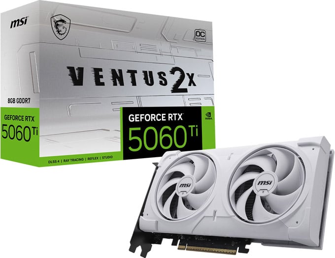 MSI GeForce RTX 5060 Ti 8G VENTUS 2X OC PLUS