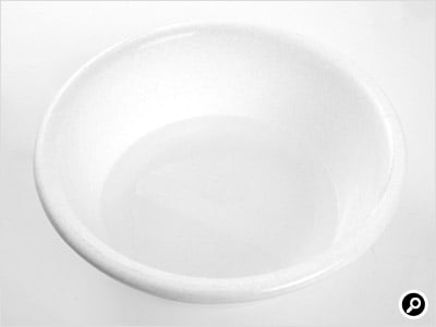 洗浄に使った精製水