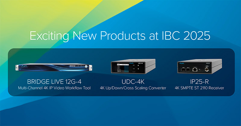 AJA社、IBC 2025で次世代の映像制作向けに新製品を発表