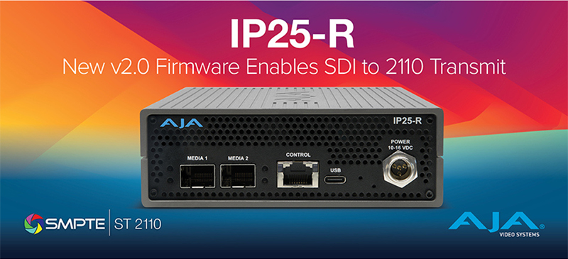 12G-SDIからSMPTE ST 2110への双方向変換を強化「IP25-R v2.0」