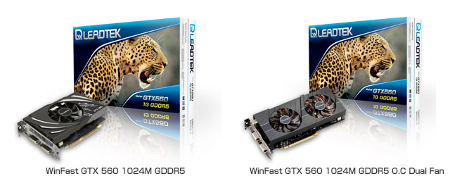 Leadtek WinFast GTX 560 1024M GDDR5、WinFast GTX 560 1024M GDDR5 O.C Dual Fan 製品画像