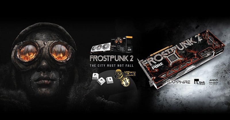 SAPPHIRE PURE Radeon RX 7700 XT 12GB Frostpunk 2 Edition 製品画像