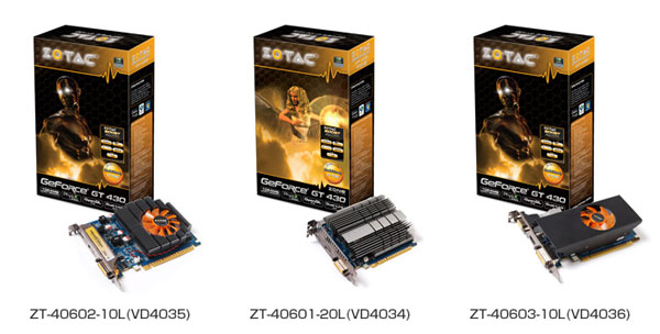 ZOTAC GeForce GT430シリーズ 製品画像