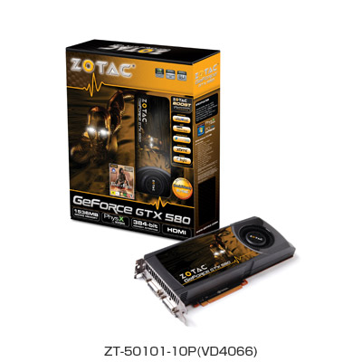 ZOTAC GeForce GTX580 DDR5 製品画像