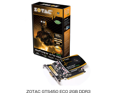 ZOTAC GTS450 ECO 2GB DDR3 製品画像