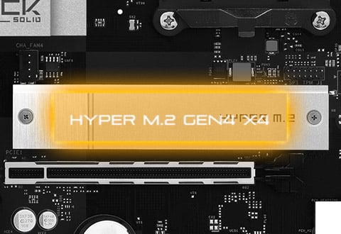 Hyper M.2スロットを装備