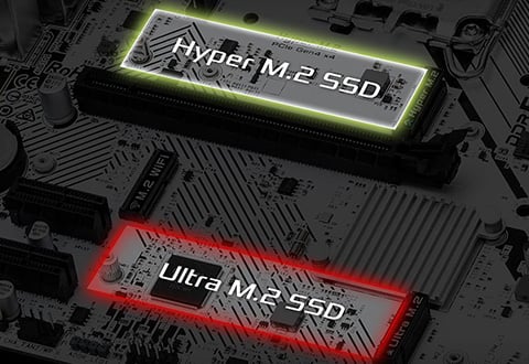 Hyper M.2スロットを装備