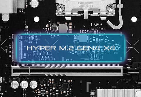 Hyper M.2スロットを装備