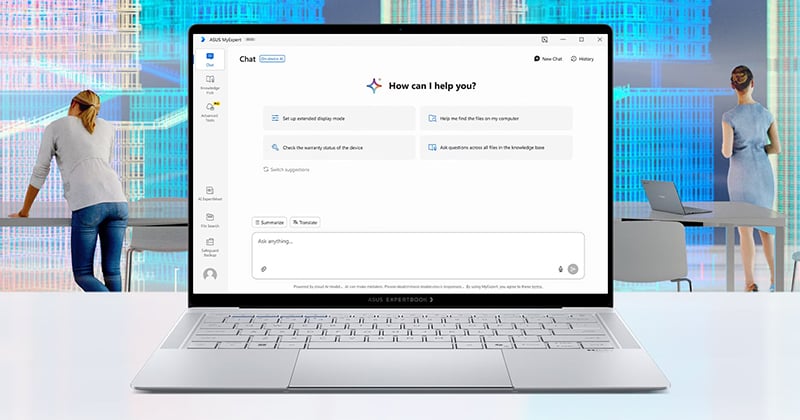 ビジネスを支えるAIツール「ASUS MyExpert」に対応