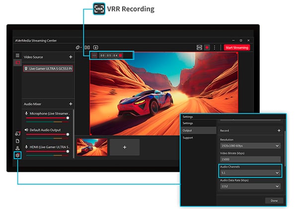 専用キャプチャーソフト「Streaming Center」に対応