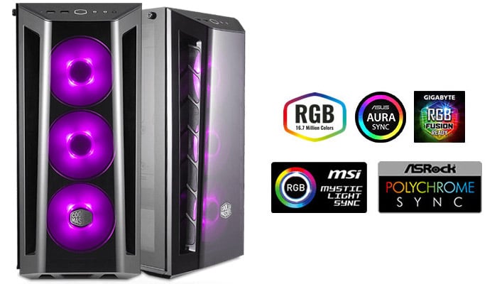カラフルなRGB LEDファンを標準搭載