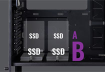 簡単にSSDをマウントできる「スリップ&クリップポケット」