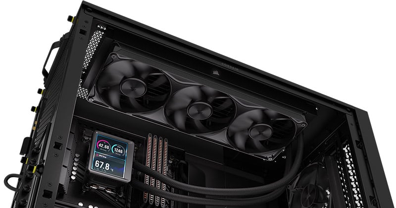 一体型フレーム設計の静音ファンを採用