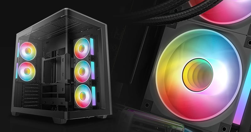 アドレサブルRGBファンを5基標準搭載