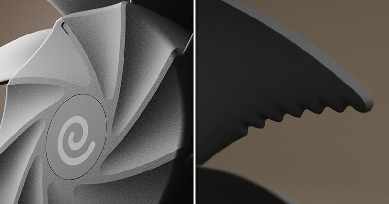 厚さ40mm、直径180mmの大型ファン