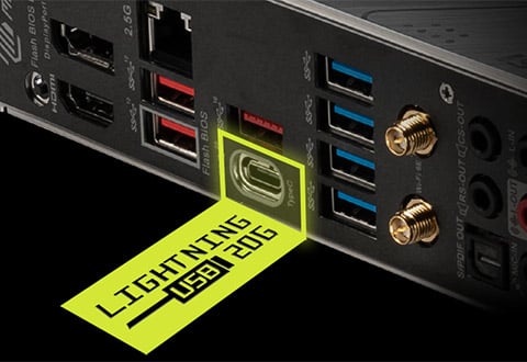USB 3.2 Gen 2x2 Type-Cポートを搭載