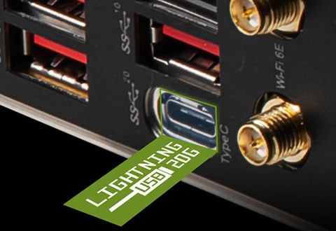 USB 3.2 Gen 2x2 Type-Cポートを搭載