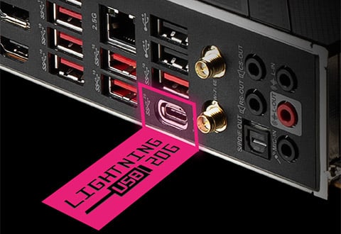 USB 3.2 Gen 2x2 Type-Cポートを搭載