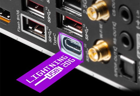 USB 3.2 Gen 2x2 Type-Cポートを搭載