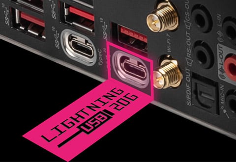 USB 3.2 Gen 2x2 Type-Cポートを搭載