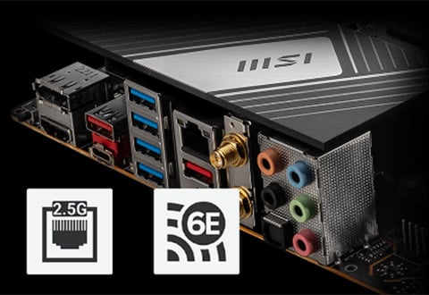 2.5ギガビットLAN、AMD Wi-Fi 6Eモジュールを搭載