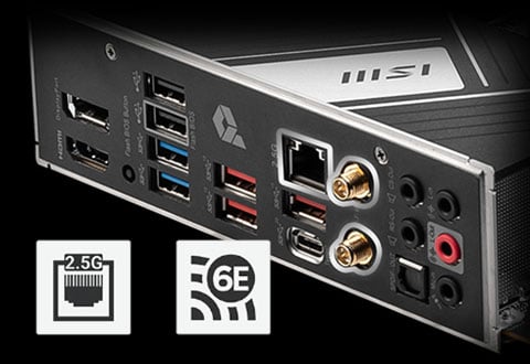 2.5ギガビットLAN、Intel Wi-Fi 6Eモジュールを搭載