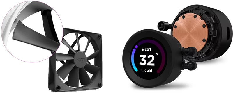 ラジエーター用に設計されたF120/140Pファンを採用
