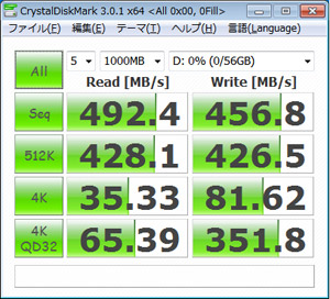CrystalDiskMark 3.0.1 0Fill(All 0x00)