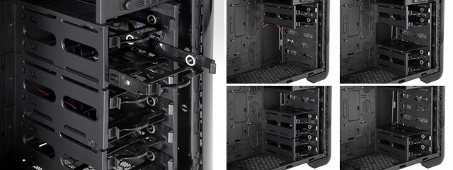 自由な組み合わせができる3.5インチドライブベイ