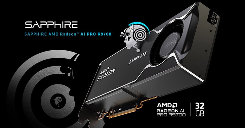 SAPPHIRE AMD Radeon AI PRO R9700 32GB 製品画像