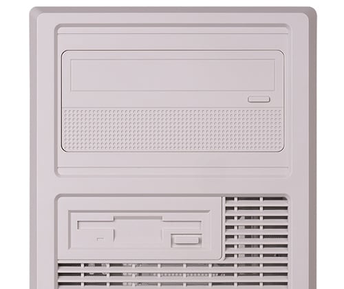 オープンベイを模したレトロデザインのフロントパネル