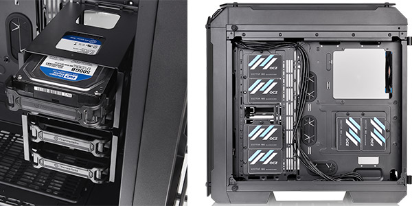内部レイアウトに合わせてドライブベイが取り外せる「FullyModularDesign」