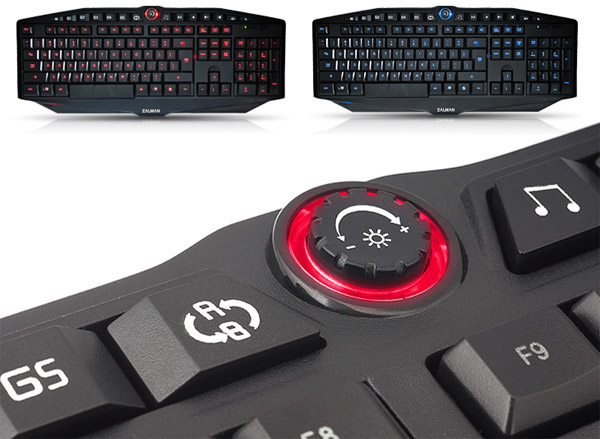 ブルー&レッドのバックライト装備
